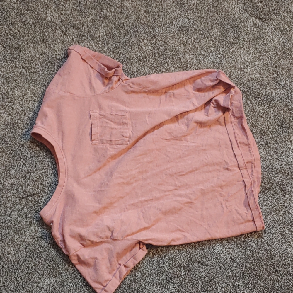 Pink Crop Top w/ Pocket